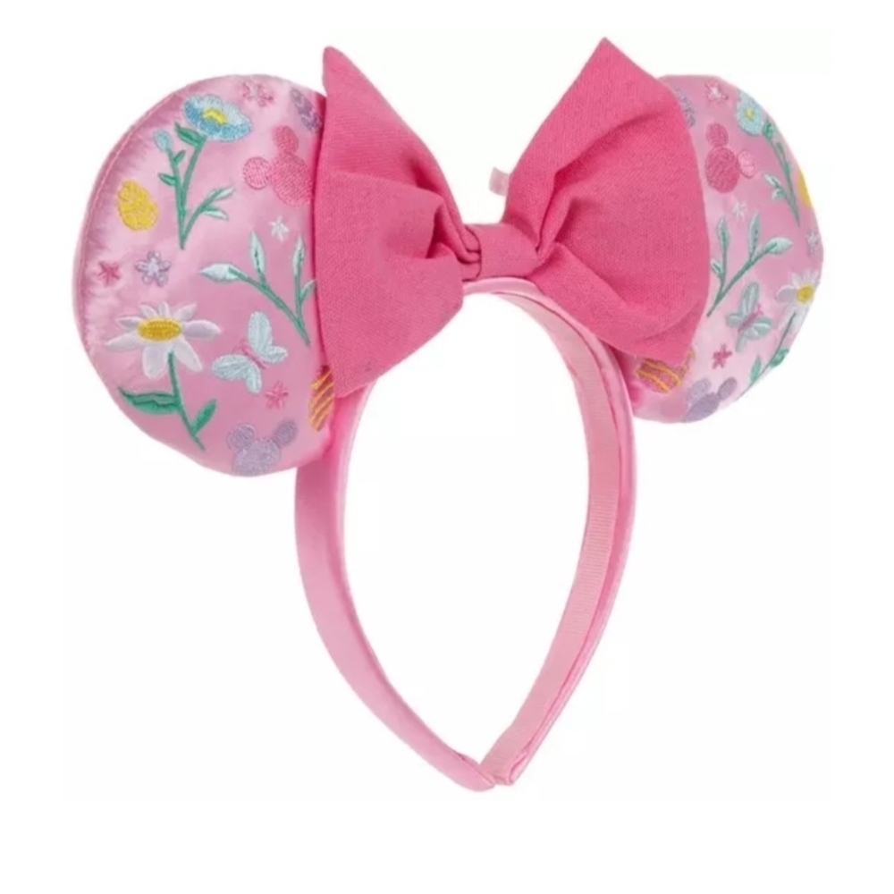 Disney Pink Floral Minnie Mouse Ears Headband